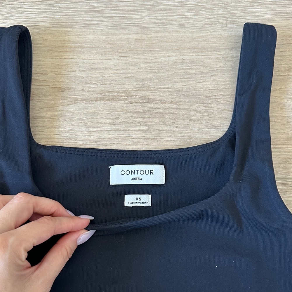 Aritzia Black Squareneck Original Bodysuit - Picture 2 of 7